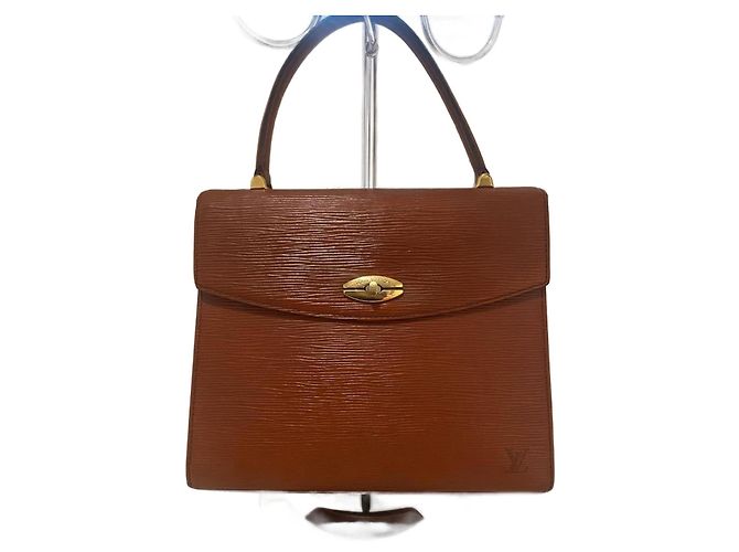 Sac à main Louis Vuitton en cuir Epi Caramel