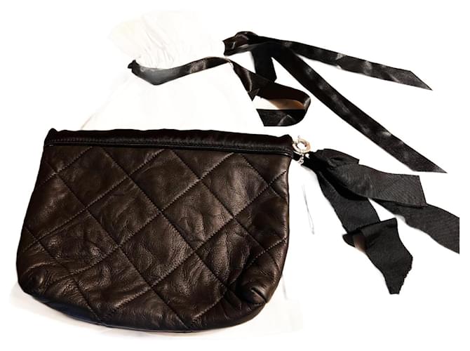 Lanvin Clutch bags Black Leather  ref.807069