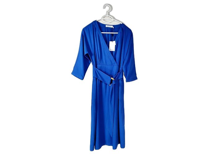 Autre Marque Vestido azul de lyocell Peter Del Hierro