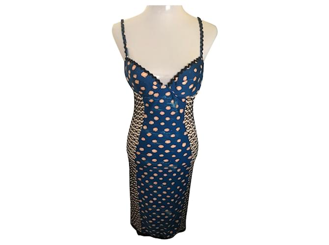 Jean Paul Gaultier Dresses Black Pink Blue Synthetic  ref.807285