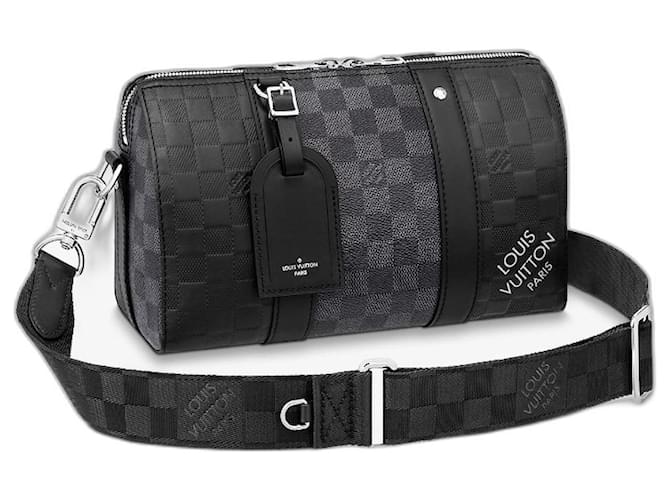 Louis Vuitton LV Keepall City Damier neu Schwarz Leder  ref.807500