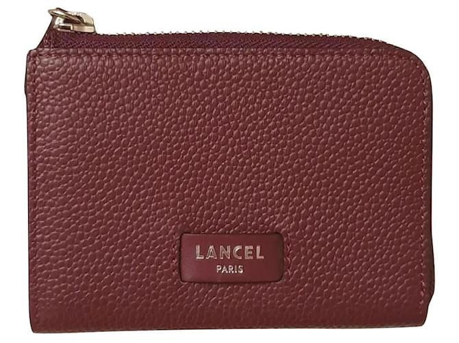 Lancel Wallets Dark red Leather  ref.807560