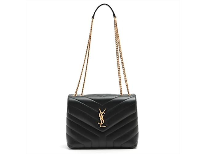 Yves Saint Laurent Loulou Small Chain Black Leather ref.807604