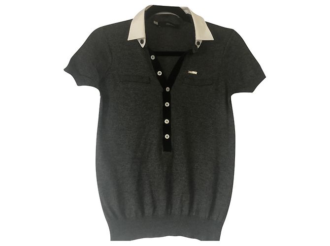 Jersey Dsquared2 Gris de Cachemira y Seda 40 IT 