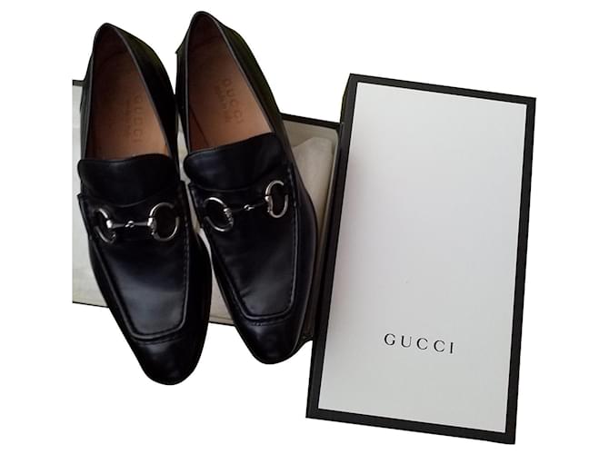 Gucci Mocassins Cuir Noir  ref.807818