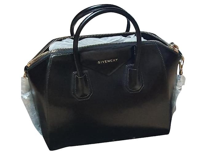 Givenchy Glatte schwarze mittlere Antigona Leder  ref.807913