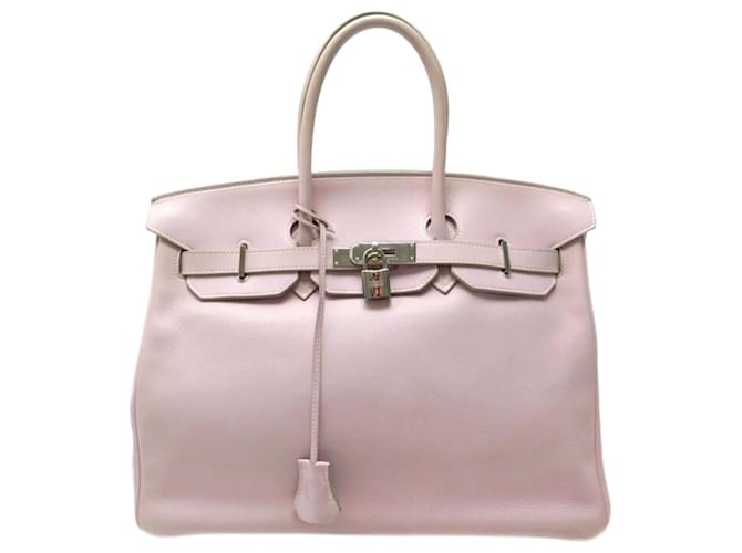 Hermès SAC A MAIN HERMES BIRKIN 35 EN CUIR SWIFT ROSE BEBE PINK ATTRIBUTS PALLADIE BAG  ref.808062