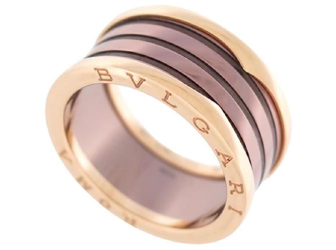 Bulgari B  ROMA 4 YEAR RANKS856887 T67 Rose gold 18K PINK GOLD  RING Golden  - Joli Closet