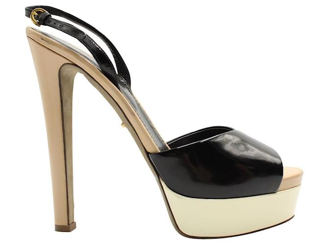 Sergio Rossi Black and Beige Pumps  Leather  ref.808281