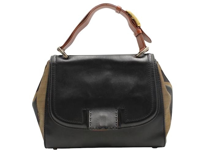 Fendi Peek A Boo Vintage Shoulder Bag Black  ref.808282