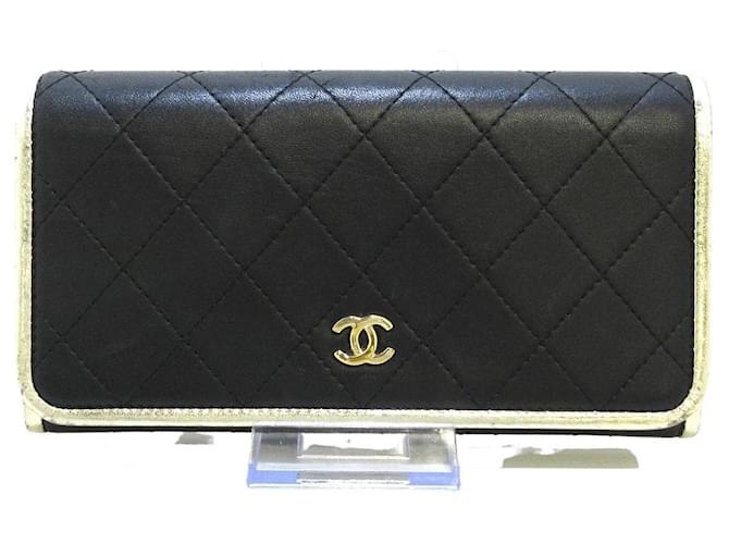 Chanel Matelassé Black Leather  ref.808431