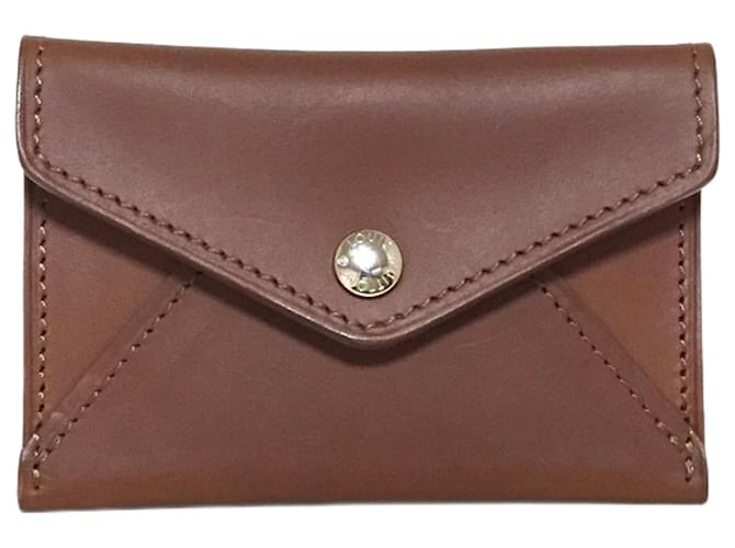 Louis Vuitton Porte carte simple Brown Leather  ref.808511