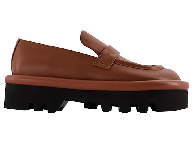 JW Anderson Bumper Chunky Flats in Orange Leather Brown  ref.808942
