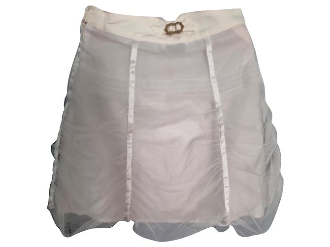 Gonna Christian Dior Bianca in Cotone Bambina 8 Anni Bianco