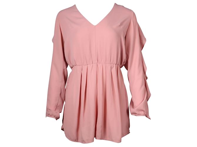 Autre Marque Pink Romper with Long Frill Sleeves Polyester  ref.809292