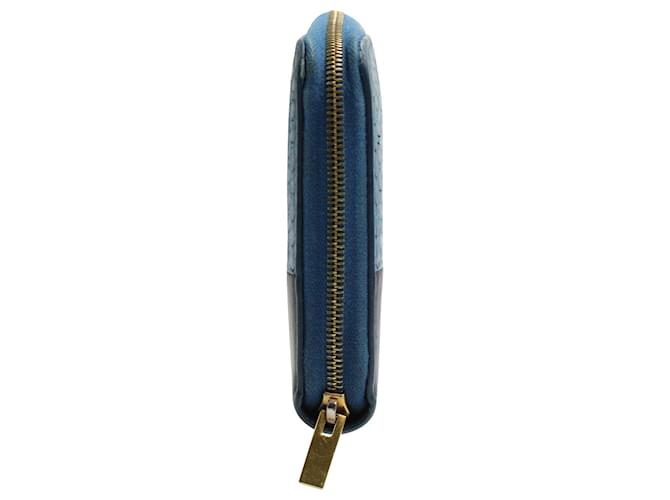 Céline Blue Python Leather Wallet   ref.809304