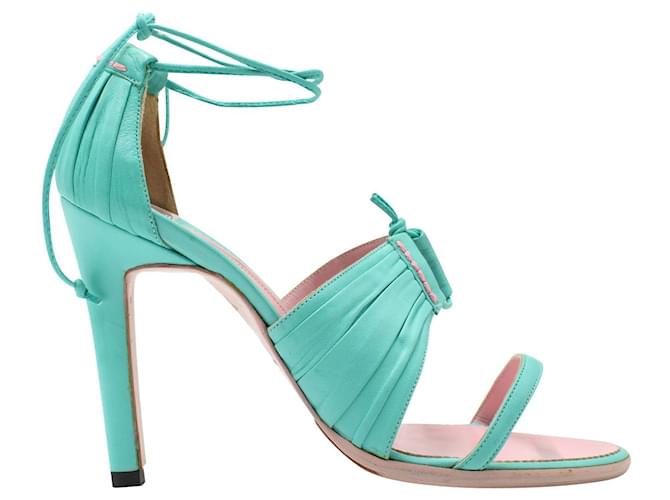 Tacón Alto Zapatos Tacon Turquesa Sandalias Verde Menta Tacón Alto