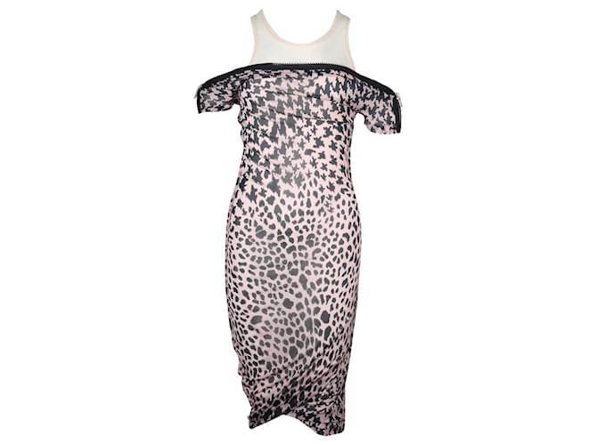 Alexander Mcqueen Pink & Black Maxi Dress  Viscose Cellulose fibre  ref.809422