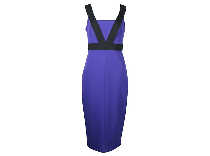 Ted Baker Purple Dress with Black Stretch Straps