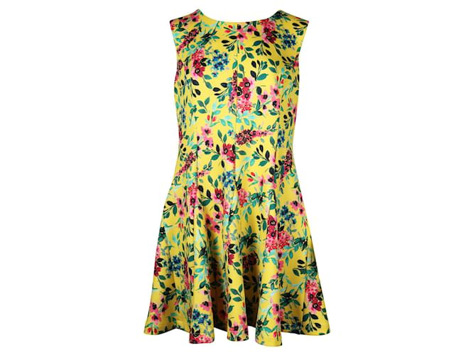 Calvin klein outlet yellow floral dress