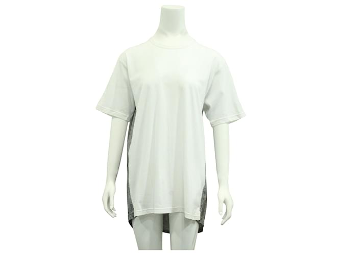 Autre Marque T-shirt bianca e a quadretti Bianco Cotone  ref.809707
