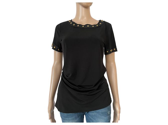 Top Michael Kors de algodón negro