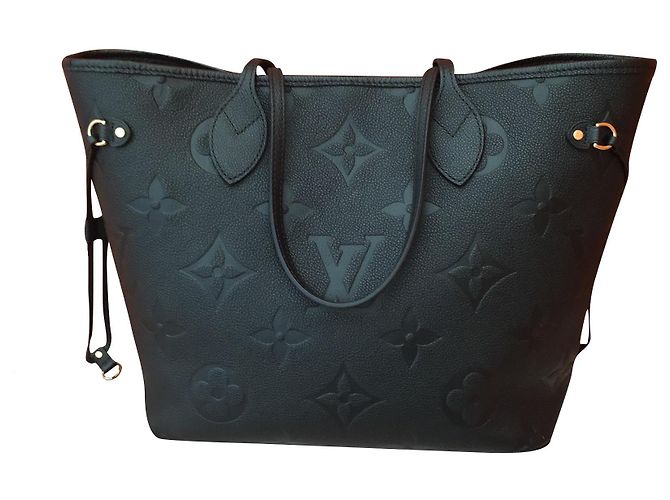 Bolso Louis Vuitton neverfull con huella MM Negro