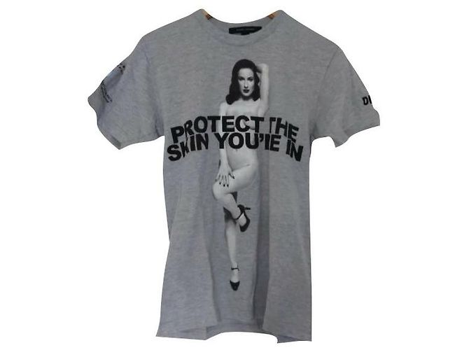 Marc Jacobs Dita T-Shirt Grau Baumwolle Größe S