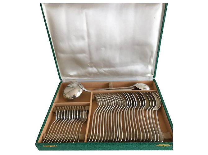 Christofle Basic cutlery set in silver metal Silvery