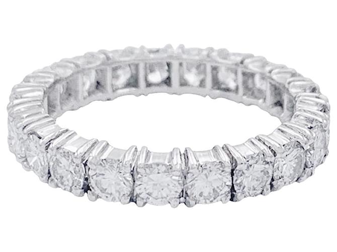 inconnue White gold full turn wedding ring, diamants.  ref.810054
