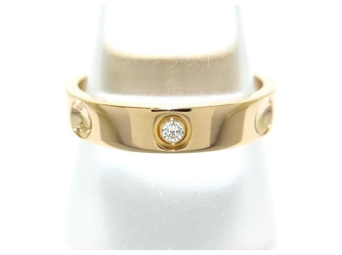 Louis Vuitton Empreinte Ring, Pink Gold and Diamonds. Size 50