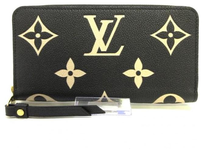Louis Vuitton Zippy Wallet Black/Beige Monogram Empreinte