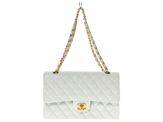 Chanel Timeless White Leather  ref.815244