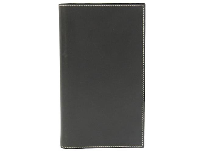 Hermès agenda cover Grey Leather  ref.815426