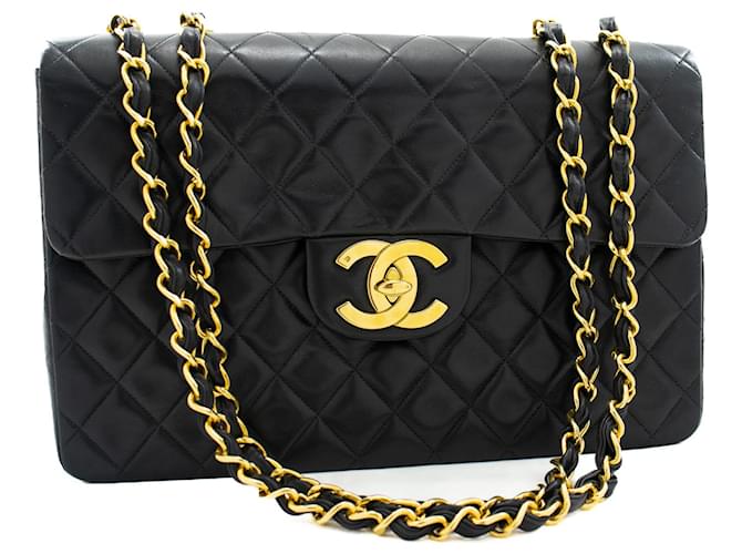 Chanel Timeless/classique Black Leather  ref.815436
