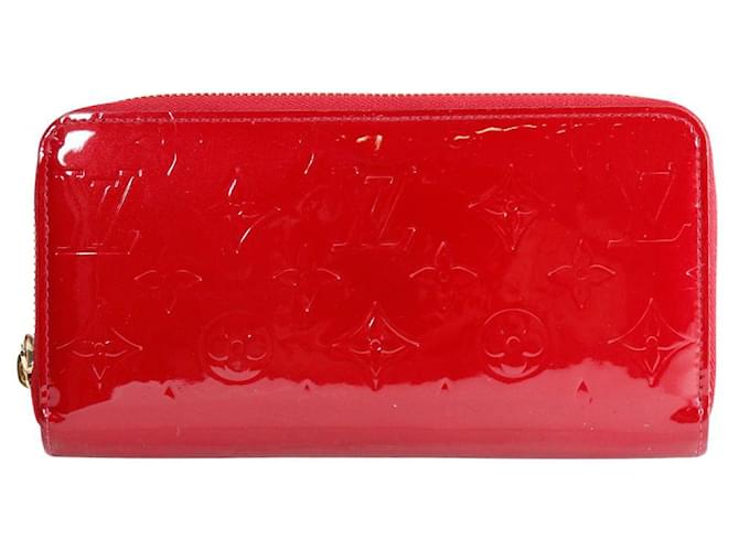 Louis Vuitton Zippy Wallet Red Patent leather  ref.815610
