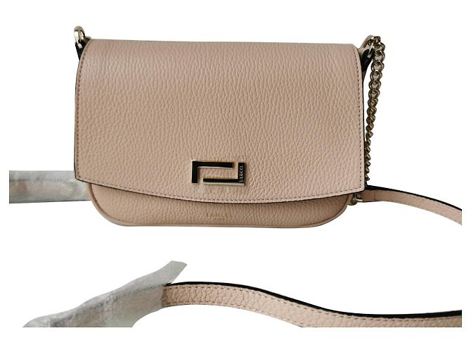 Bolsa de Corrente Lancel em Couro Nude Rosa