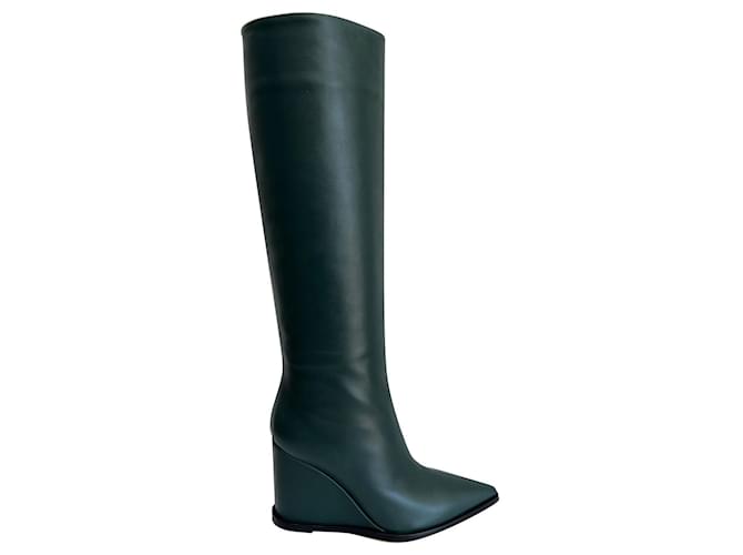 GIANVITO ROSSI new boots Green Leather  ref.815715