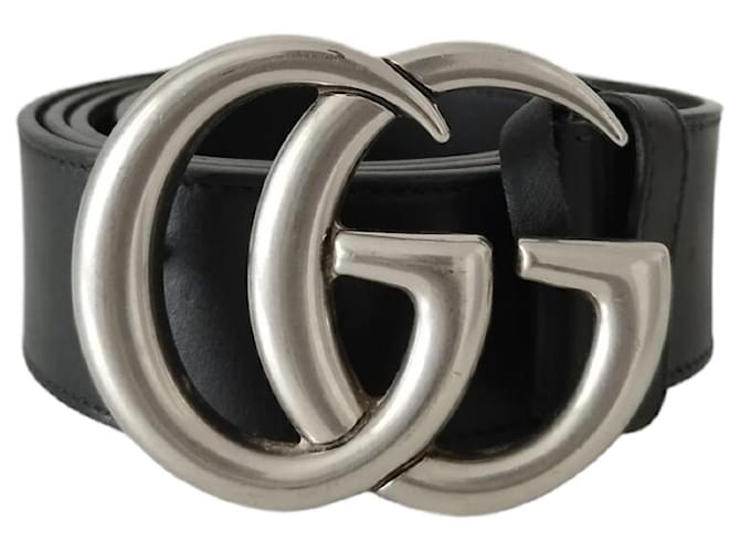 Signature GG-logo leather belt | Gucci