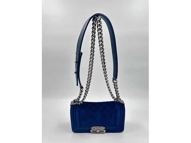 Blue Chanel Boy Bag Black  ref.815983