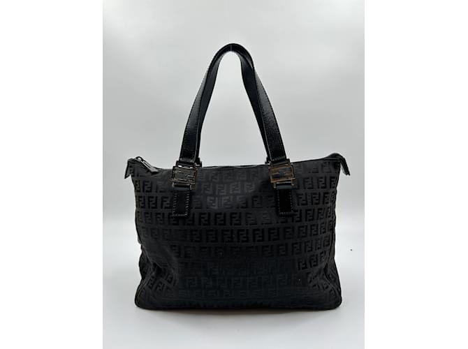 Black Fendi Handbag Cloth  ref.816136