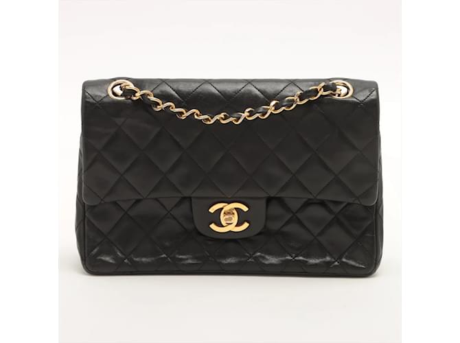 Black Leather Chanel Small Flap Bag Cloth ref.816204 - Joli Closet