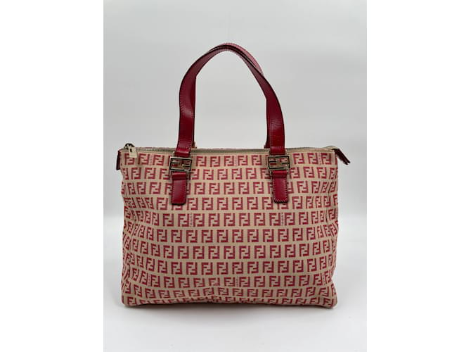 Red Fendi Handbag Cloth  ref.816255
