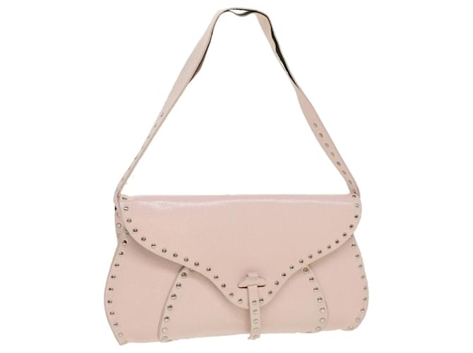 Céline CELINE Studs Shoulder Bag Leather Pink CE00/23 Auth am3799  ref.816502