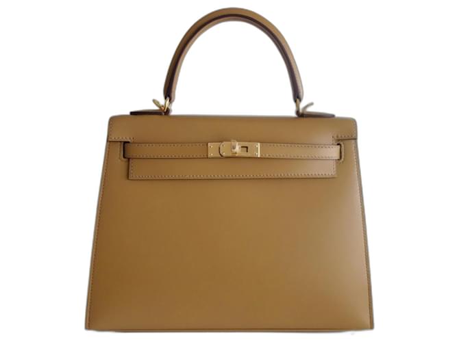 Hermès Hermes Kelly bag 25 Sellier Beige Leather  ref.816528