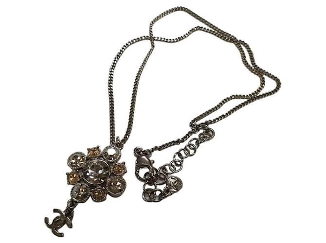 Chanel Chain Necklace with Gripoix Crystals