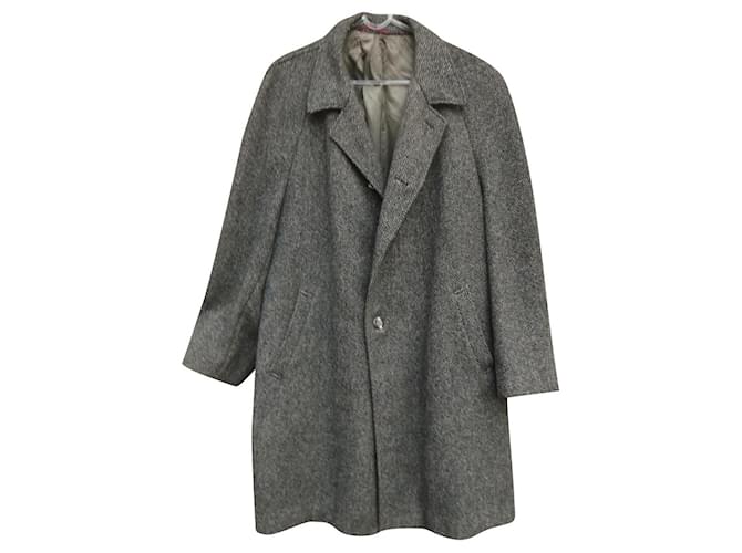 Autre Marque vintage tweed coat size L Grey  ref.816767