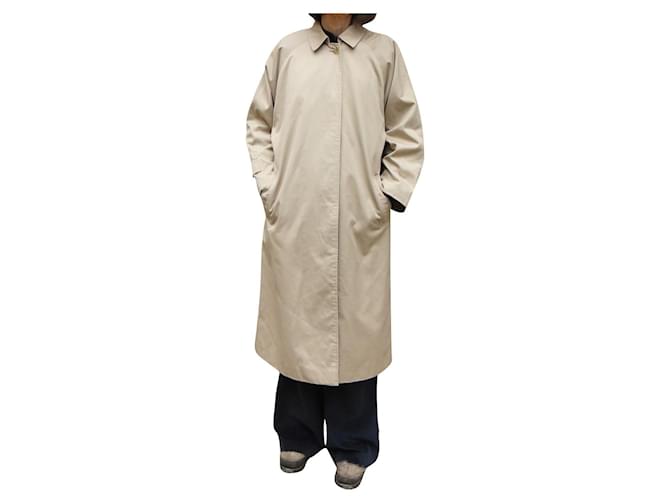Burberry vintage raincoat with removable wool lining 42 Beige Cotton  ref.816770