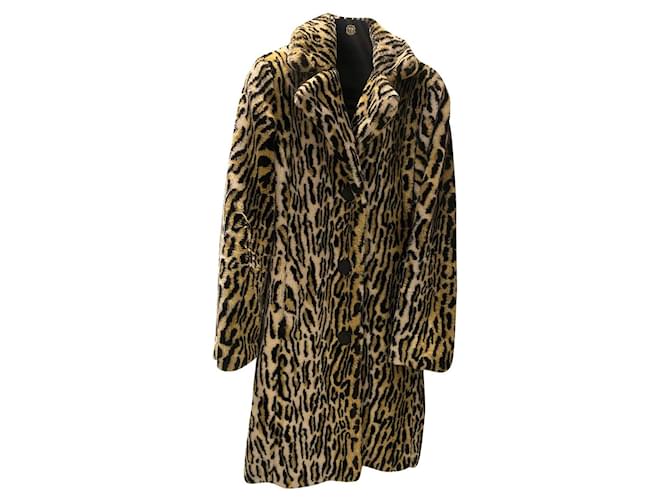 Vintage coat Brown Faux fur  ref.816774