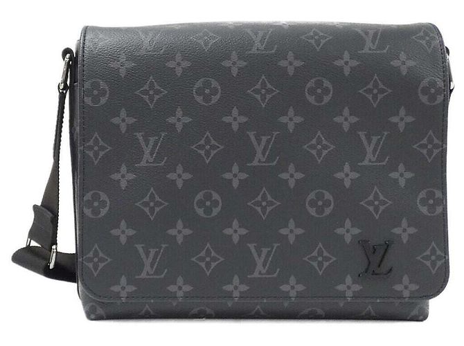 Louis Vuitton Monogram Eclipse District PM Shoulder Bag Black